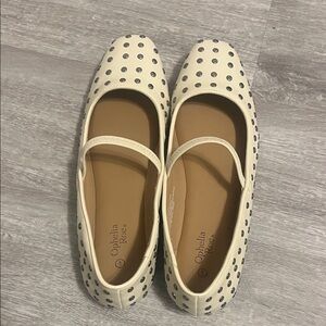 Ophelia Roe Cream Polka Dot Flats